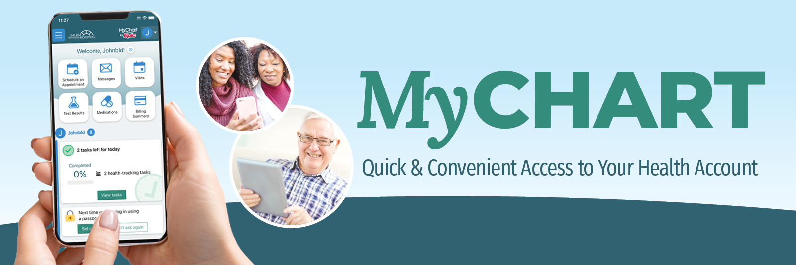 STH MyChart WebPage header